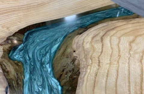 Exotic Turquoise Green Epoxy Resin Dining Table Coffee Table Living Room Table Console Table Kitchen Table Bar Counter Table End/Side Table Patio Table Home Décor - resinhomefurniture
