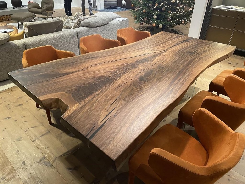 Gaffney Live Edge Wooden Dining Table Coffee Table Conference Table Patio Table Console Table Living Room Table Center Table Bar Counter Table Side Table Home Décor - resinhomefurniture