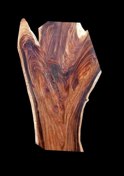 Handcrafted Live Edge Wooden Table – Adjustable Width 30 - 40 Inches, 30 - Inch Legs – Ideal for Dining, Workspace, or Unique Décor (56 X 38 INCHES) - resinhomefurniture