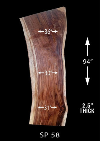 Handcrafted Live Edge Wooden Table – Adjustable Width 30 - 40 Inches, 30 - Inch Legs – Ideal for Dining, Workspace, or Unique Décor(94 X 36 INCHES) - resinhomefurniture
