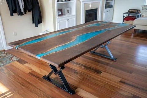 Incredible Double River Epoxy Resin Dining Table Coffee Table Living Room Table Console Table Patio Table Conference Table Kitchen Table Bar Counter Table Home Décor - resinhomefurniture