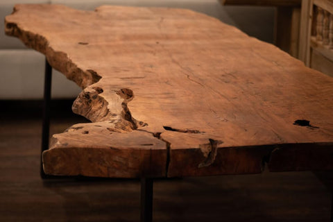 Large Indoor Classic Live Edge Dining Table Epoxy Coffee Table Living Room Table for 2, 4, 6, 8 - resinhomefurniture