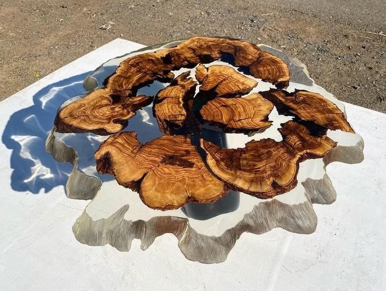 large - indoor - clear - round - wooden - live - edge - coffee - table - resin - table - living - room - table - for - 2 - 4 - 6 - 8 - transparent - table - side - end - table - walnut - table - home - decor - table - resinhomefurniture