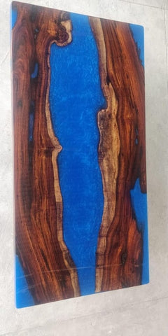 Large Indoor Dark Blue Epoxy Resin Coffee Table Living Room Table Office Table Patio Table Coastal Table Hallway Table Centre Table Side Table Home Decor - resinhomefurniture