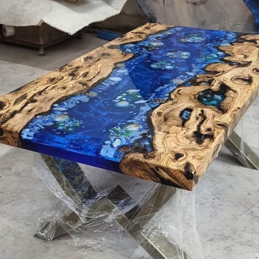 luxury - custom - acacia - wood - epoxy - resin - dining - table - living - room - table - center - table - kitchen - table - coffee - table - end - side - table - console - table - home - decor - resinhomefurniture