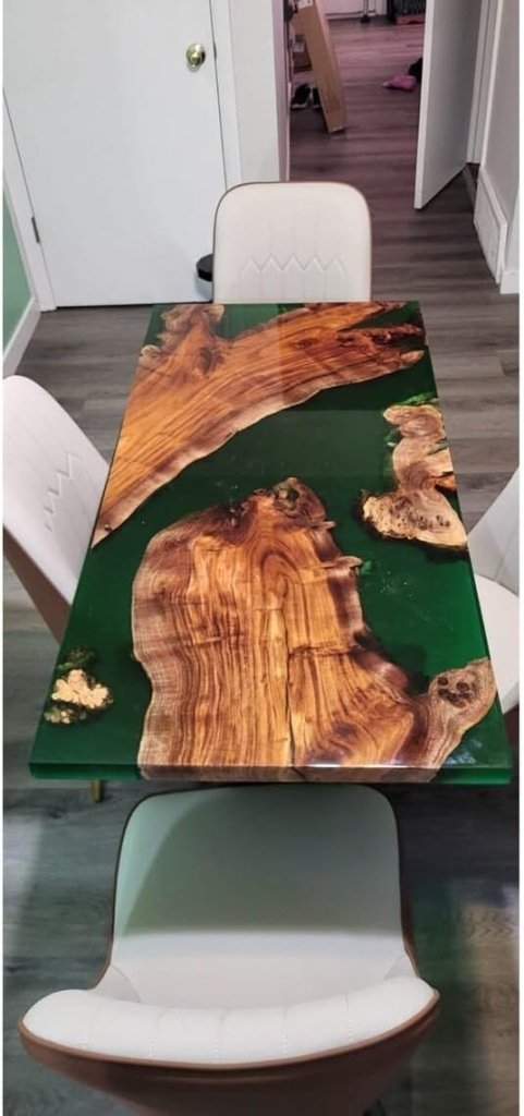 matte - green - resin - epoxy - coffee - table - dining - table - living - room - table - center - table - patio - table - coffee - table - wooden - table - kitchen - table - patio - table - side - end - table - resinhomefurniture