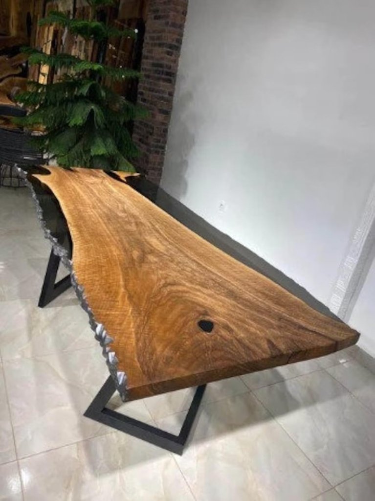 Modern Black Translucent Epoxy Resin Dining Table Coffee Table Kitchen Table Living Room Table Console Table Kitchen Table Patio Table Conference Table End/Side Table - resinhomefurniture