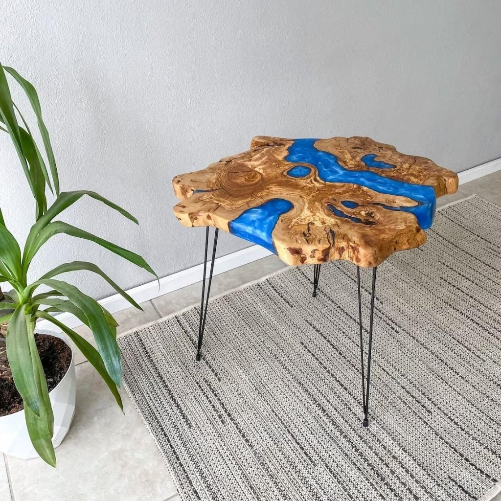 personalized - azurite - blue - epoxy - resin - round - table - coffee - table - side - end - table - epoxy - dining - table - living - room - table - for - 2 - 4 - 6 - 8 - home - decor - patio - table - resinhomefurniture