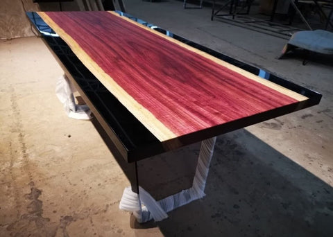 Personalized Large EPOXY Table, Black Resin - Wood Dining Table for 2, 4, 6, 8River Dining Table Top, Coffee Table Top, Living Room Table - resinhomefurniture