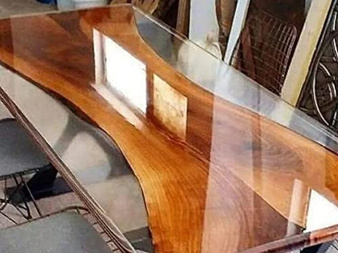 Personalized Large EPOXY Table, Clear Resin - Wood Dining Table for 2, 4, 6, 8River Dining Table Top, Coffee Table Top, Living Room Table, Bar Counter - resinhomefurniture