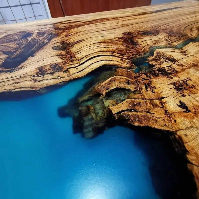 Personalized LARGE EPOXY TABLE, Resin Dining Table For 2 , 4 , 6, 8 River Dining Table Top, Wood Epoxy Coffee Table Top, Living Room Table - resinhomefurniture