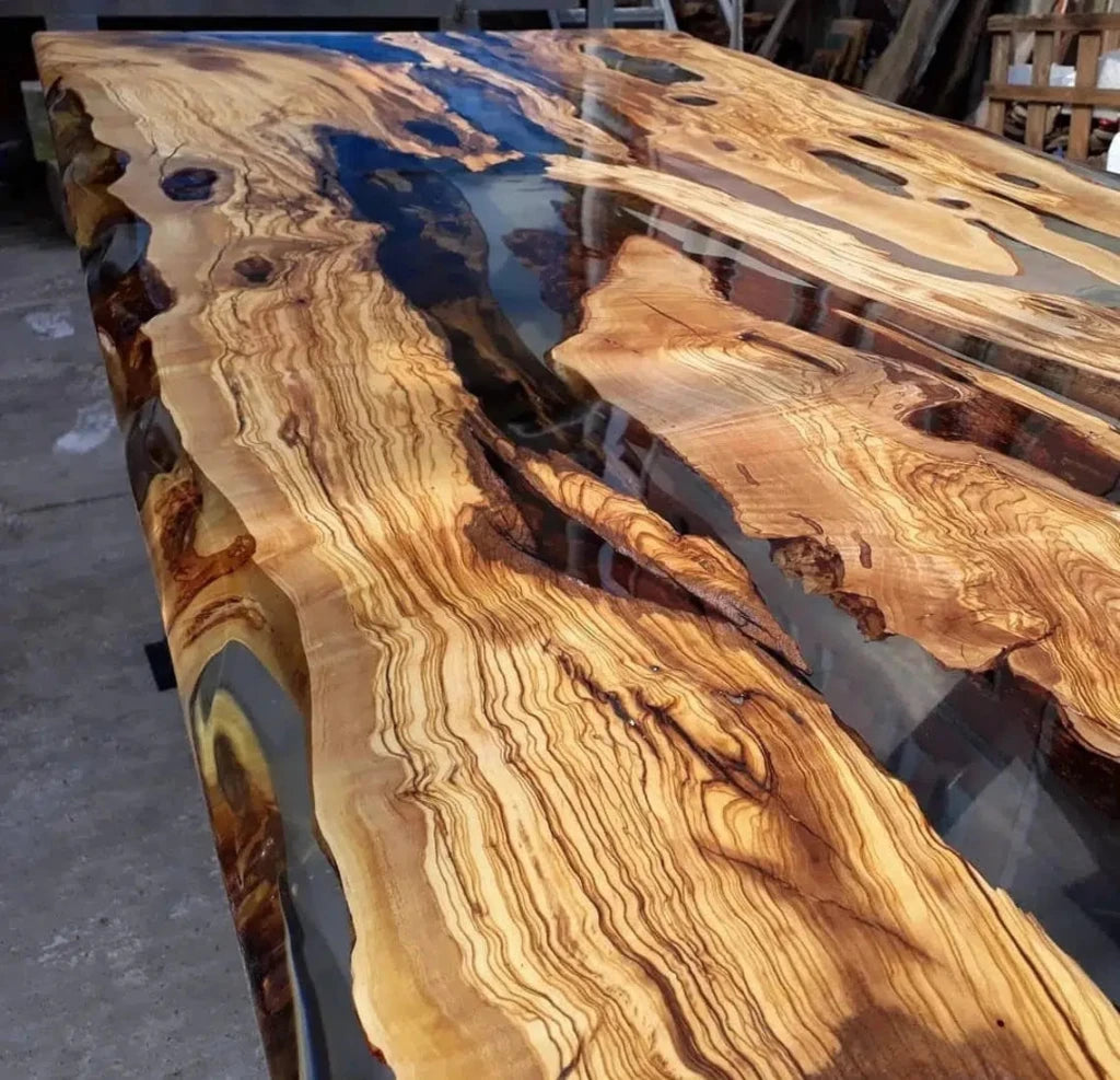 Personalized LARGE EPOXY TABLE, Resin Dining Table For 2 , 4 , 6, 8 River Dining Table Top, Wood Epoxy Coffee Table Top, Living Room Table - resinhomefurniture
