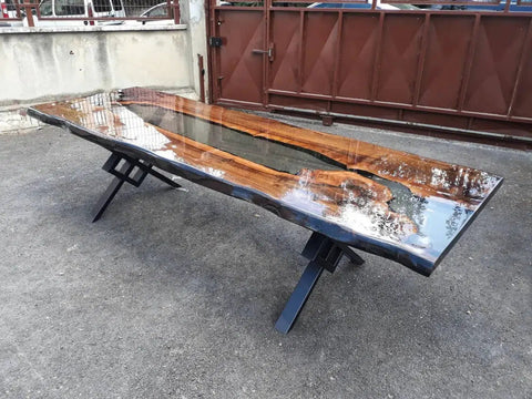 Personalized LARGE EPOXY TABLE, Resin Dining Table For 2 , 4 , 6, 8 River Dining Table Top, Wood Epoxy Coffee Table Top, Living Room Table - resinhomefurniture