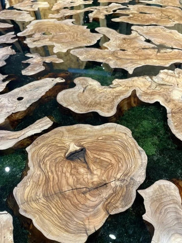 Personalized Large EPOXY Table, Resin Dining Table for 2, 4, 6, 8 River Dining Table Top, Wood Epoxy Coffee Table Top, Living Room Table - resinhomefurniture