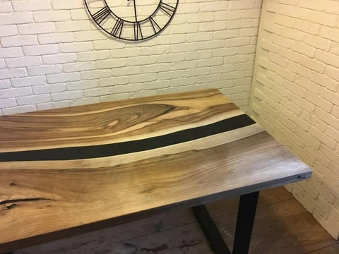 Personalized Large EPOXY Table, Resin Dining Table for 2, 4, 6, 8 River Dining Table Top, Wood Epoxy Coffee Table Top, Living Room Table - resinhomefurniture