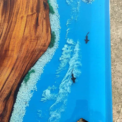 Personalized LARGE EPOXY TABLE, Resin Dining Table For 2 , 4 , 6, 8 River Dining Table Top, Wood Epoxy Coffee Table Top, Living Room Table - resinhomefurniture