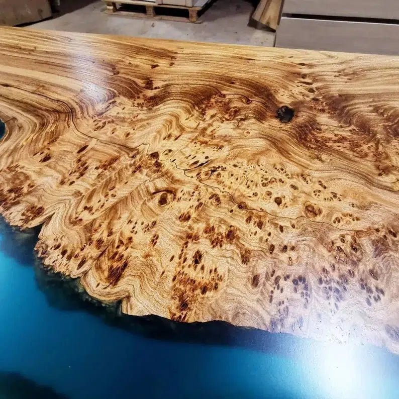 Personalized LARGE EPOXY TABLE, Resin Dining Table For 2 , 4 , 6, 8 River Dining Table Top, Wood Epoxy Coffee Table Top, Living Room Table - resinhomefurniture