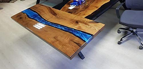 Personalized LARGE EPOXY TABLE, Resin Dining Table For 2 , 4 , 6, 8 River Dining Table Top, Wood Epoxy Coffee Table Top, Living Room Table Top - resinhomefurniture
