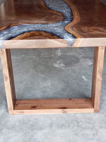 Personalized LARGE EPOXY TABLE, Resin Dining Table For 2 , 4 , 6, 8 River Dining Table Top, Wood Epoxy Coffee Table Top, Living Room Table Top - resinhomefurniture