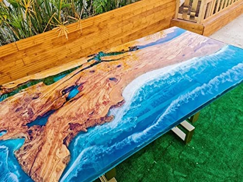 Personalized Large EPOXY Table, Resin Dining Table for 2, 4, 6, 8 River Dining Table Top,Coffee Table Top, Living Room Table - resinhomefurniture