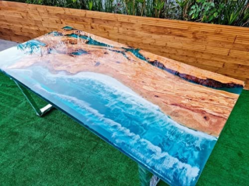 Personalized Large EPOXY Table, Resin Dining Table for 2, 4, 6, 8 River Dining Table Top,Coffee Table Top, Living Room Table - resinhomefurniture
