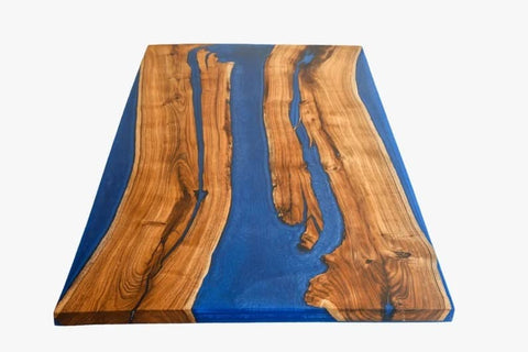 Personalized Large EPOXY Table, Resin Dining Table for River Dining Table Top, Wood Epoxy Coffee Table Top, Living Room Table (80x42 Inches) - resinhomefurniture