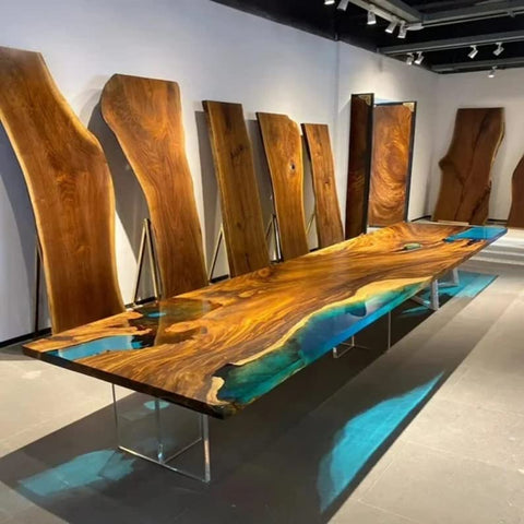 Personalized Large Fully Customised EPOXY Table Top, Resin River Dining Table Top for 2, 4, 6, 8, Wood Epoxy Coffee Table Top, Living Room Table Top - resinhomefurniture