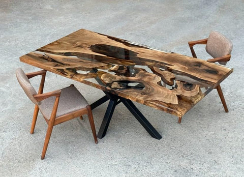 personalized - solid - wood - transparent - resin - dining - table - coffee - table - console - table - patio - table - living - room - table - end - table - side - table - bar - counter - table - home - decor - resinhomefurniture