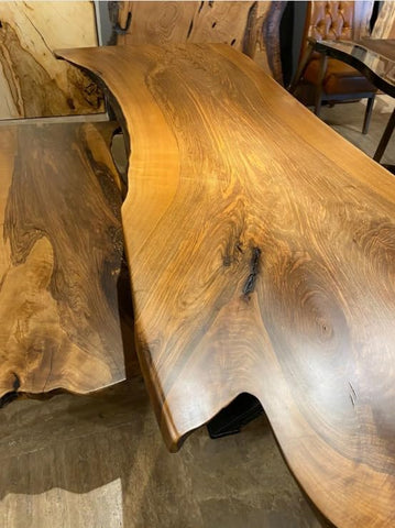 Pinnacle Acacia Wood Live Edge Dining Room Table Kitchen Table Coffee Table Living Room Table Conference Table Counter Table Patio Table End/Side Table - resinhomefurniture