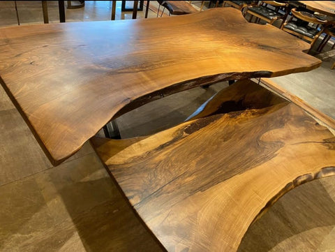 Pinnacle Acacia Wood Live Edge Dining Room Table Kitchen Table Coffee Table Living Room Table Conference Table Counter Table Patio Table End/Side Table - resinhomefurniture