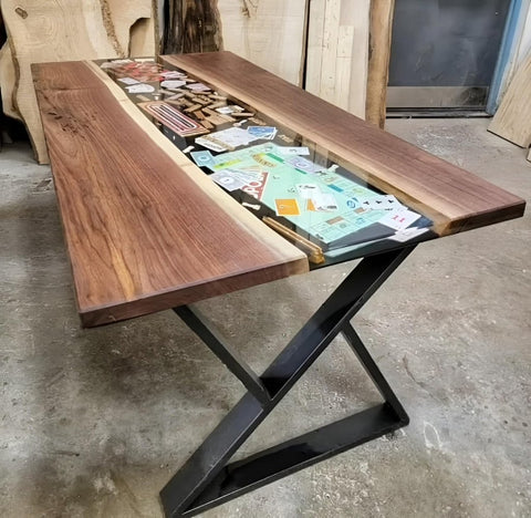 Premium Gaming Night Table Living Room Table Bar Counter Table Live Edge Table Dining Table Coffee Table End Table Office Table Hallway Table Home Décor (With Stand) - resinhomefurniture