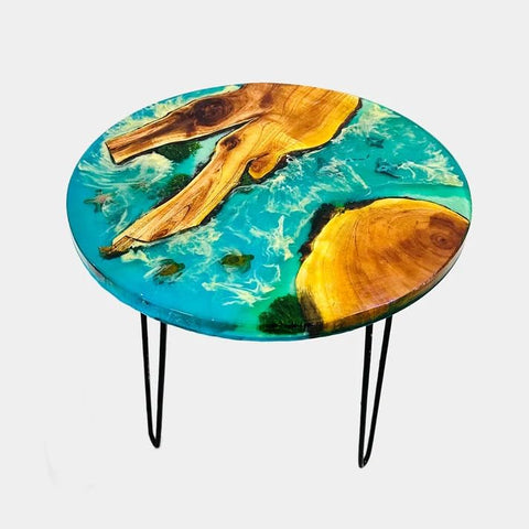 Premium Seashore Look Epoxy Resin Coffee Table Patio Table Console Table Side Table End Table Centre Table Kitchen Table Office Table Living Room Table Home Décor - resinhomefurniture