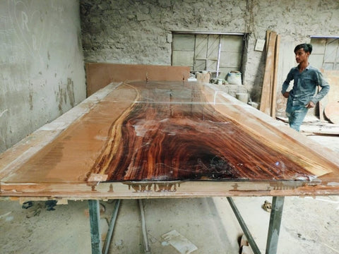 rustic - natural - wood - crystal - clear - river - epoxy - resin - dining - table - live - edge - table - conference - table - console - table - hallway - table - kitchen - table - patio - table - end - table - resinhomefurniture