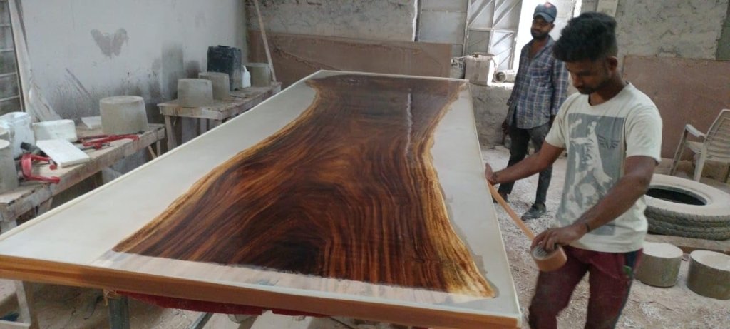 rustic - natural - wood - crystal - clear - river - epoxy - resin - dining - table - live - edge - table - conference - table - console - table - hallway - table - kitchen - table - patio - table - end - table - resinhomefurniture