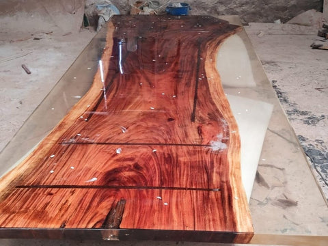 rustic - natural - wood - crystal - clear - river - epoxy - resin - dining - table - live - edge - table - conference - table - console - table - hallway - table - kitchen - table - patio - table - end - table - resinhomefurniture