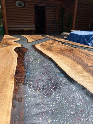 Smokey Gray Space Epoxy Resin Dining Table Living Room Table Center Table Coffee Table Hallway Table Conference Table Office Table Side Table End Table Home Décor - resinhomefurniture