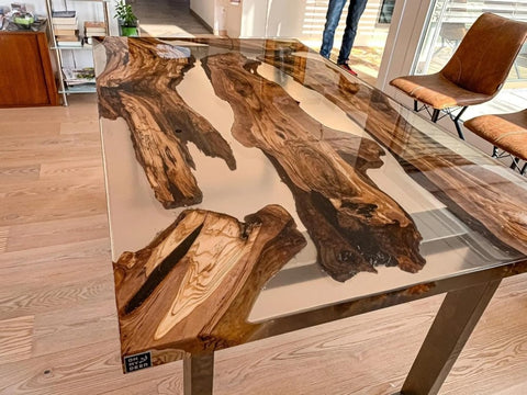 Special Transparent Clear Epoxy Resin Dining Table Coffee Table Patio Table Kitchen Table Console Table Living Room Table Centre Table Bae Counter Table Home Décor - resinhomefurniture