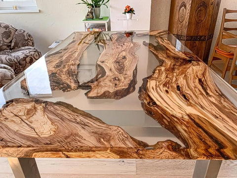 Special Transparent Clear Epoxy Resin Dining Table Coffee Table Patio Table Kitchen Table Console Table Living Room Table Centre Table Bae Counter Table Home Décor - resinhomefurniture
