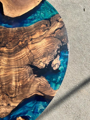 Turquoise Green Epoxy Resin Table Round Coffee Table Dining Table Patio Table Console Table Bar Counter Table Side &End Table Home Décor - resinhomefurniture