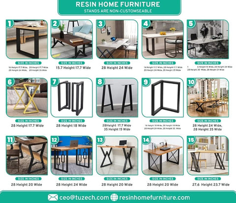 TUZECH Alluring River Blue Epoxy Resin Table Dining Table Living Room Table Coffee Table Center Table Kitchen Table Console Table Patio Table Side/End Table Home Décor - resinhomefurniture