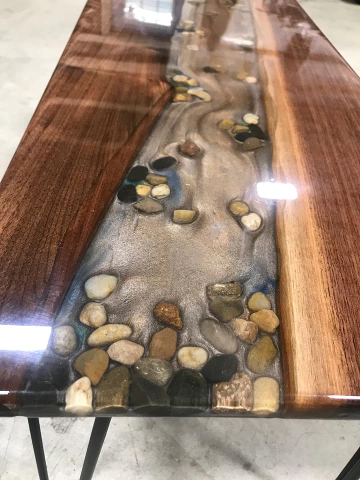 TUZECH Custom Made Stone Wood Table Resin Epoxy Table Dinning Table Coffee Table Side/End Table Bar Counter Epoxy Living Room Table Home Decor - resinhomefurniture
