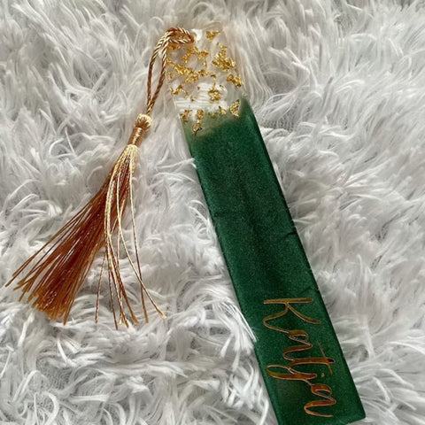 Tuzech Customizable Bookmarks Made of Resin Handmade Gold Touch Bookmarks Presents for Women Kids Students Teachers and Book Lovers - resinhomefurniture