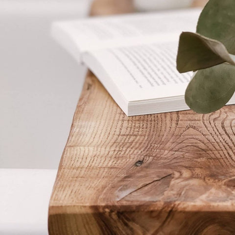 TUZECH Epoxy Live Edge Customized Thick Solid Wood Bathtub Tray - resinhomefurniture