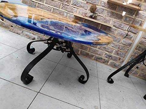 TUZECH Epoxy Resin Coffee Table, Olive Wood Coffee Table, epoxy Round Table (36 Inches) - resinhomefurniture