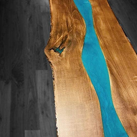 TUZECH Epoxy Table Top Fully Customised Thick Resin River Table Indoor Outdoor Wooden Table Top (64 X 16 Inches) - resinhomefurniture
