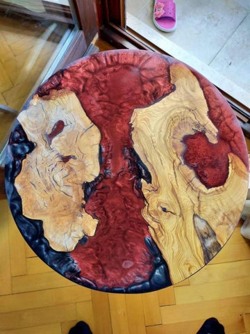 Tuzech Epoxy Table Top Fully Customized Thick Resin River Table Indoor Outdoor Wooden Coffee Table Top - resinhomefurniture