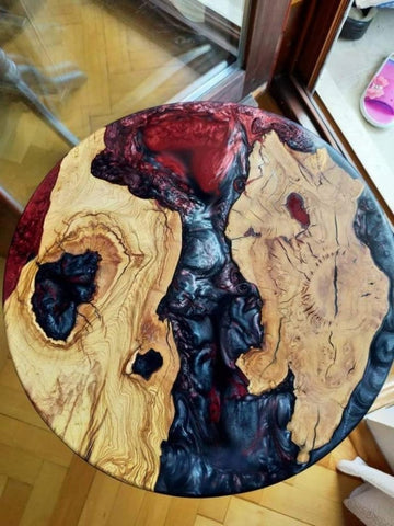 Tuzech Epoxy Table Top Fully Customized Thick Resin River Table Indoor Outdoor Wooden Coffee Table Top - resinhomefurniture