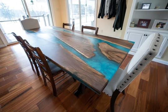 TUZECH Incredible Double River Epoxy Resin Dining Table Coffee Table Living Room Table Console Table Patio Table Conference Table Kitchen Table Bar Counter Table Home Décor - resinhomefurniture