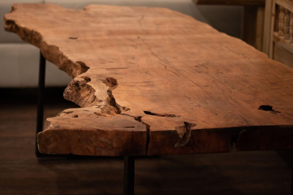 TUZECH Large Indoor Classic Live Edge Dining Table Epoxy Coffee Table Living Room Table for 2, 4, 6, 8 Epoxy Table Top Wooden Table Home Décor - resinhomefurniture