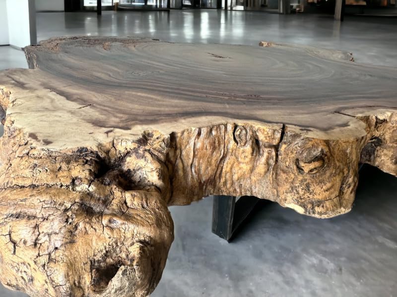 TUZECH Natural Classic Acacia Wood Round Coffee Table Wooden Table Side/End Table Living Room Table for 2, 4, 6, 8 Resin Console Table Epoxy Table Patio Table Home Decor - resinhomefurniture
